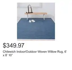 Costco Chilewich Indoor/Outdoor Woven Willow Rug, 6' x 8' 10 offer