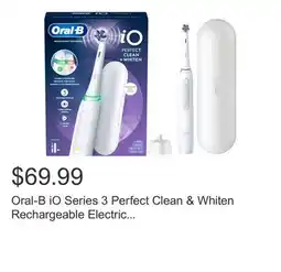Costco Oral-B iO Series 3 Perfect Clean & Whiten Rechargeable Electric Toothbrush, 1-pack offer