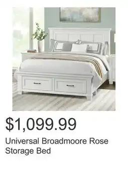 Costco Universal Broadmoore Rose Storage Bed offer