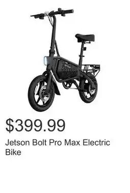 Costco Jetson Bolt Pro Max Electric Bike offer