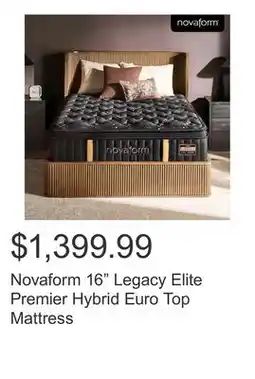 Costco Novaform 16 Legacy Elite Premier Hybrid Euro Top Mattress offer