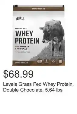 Costco Levels Grass Fed Whey Protein, Double Chocolate, 5.64 lbs offer