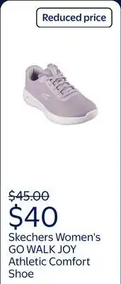 Walmart Skechers Women's GO WALK JOY- Sea Wind Athletic Comfort Shoe offer