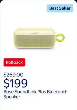 Walmart Bose SoundLink Plus Bluetooth Speaker, Waterproof Portable Speaker, Citrus offer
