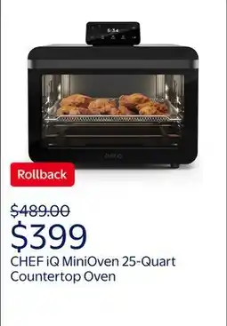 Walmart CHEF iQ MiniOven 25-Quart Countertop Oven with Touchscreen Controls - Black offer