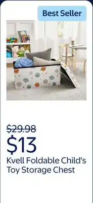 Walmart Kvell Foldable Child's Collapsible Toy Storage Chest, Planets Design, Multi-Color offer