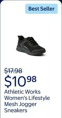 Walmart Athletic Works Women's Lifestyle Mesh Jogger Sneakers, Wide Width Available offer