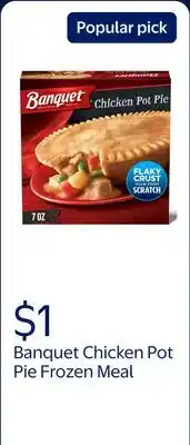 Walmart Banquet Chicken Pot Pie, Frozen Meal offer