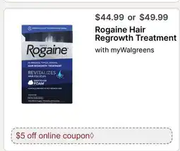 Walgreens Rogaine Hair Regrowth Treatment offer
