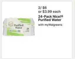 Walgreens 24-Pack Nice! Purified Water offer