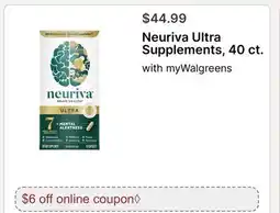 Walgreens Neuriva Ultra Supplements offer