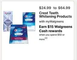 Walgreens Crest Teeth Whitening Products offer