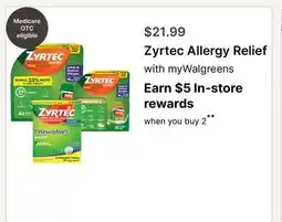 Walgreens Zyrtec Allergy Relief offer