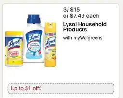 Walgreens Lysol Household Products offer