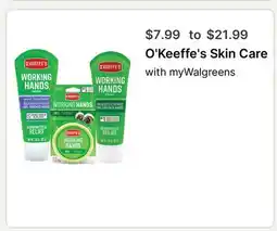 Walgreens O'Keeffe's Skin Care offer