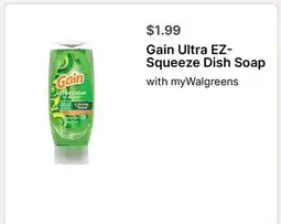 Walgreens Gain Ultra EZ-Squeeze Dish Soap offer