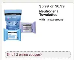 Walgreens Neutrogena Towelettes offer