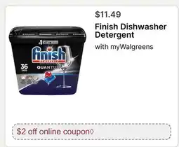 Walgreens Finish Dishwasher Detergent offer
