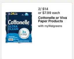 Walgreens Cottonelle or Viva Paper Products offer
