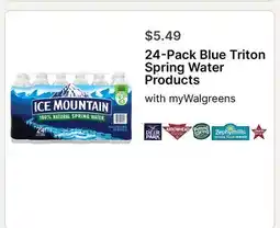 Walgreens 24-Pack Blue Triton Spring Water Products offer