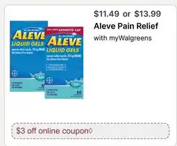 Walgreens Aleve Pain Relief offer