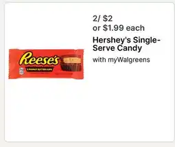 Walgreens Hershey's Single-Serve Candy offer