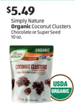 Aldi Simply Nature Organic Coconut Clusters offer