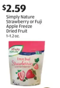 Aldi Simply Nature Strawberry or Fuji Apple Freeze Dried Fruit offer