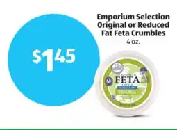 Aldi Emporium Selection Original or Reduced Fat Feta Crumbles offer