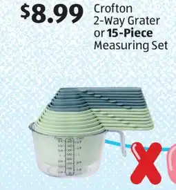 Aldi Crofton 2-Way Grater or 15-Piece Measuring Set offer