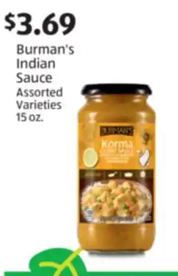 Aldi Burman's Indian Sauce offer