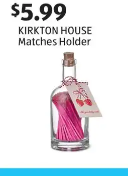 Aldi KIRKTON HOUSE Matches Holder offer