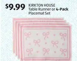 Aldi KIRKTON HOUSE Table Runner or 4-Pack Placemat Set offer