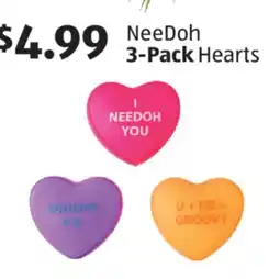 Aldi NeeDoh 3-Pack Hearts offer