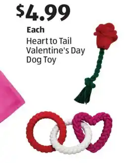 Aldi Heart to Tail Valentine's Day Dog Toy offer