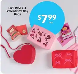 Aldi LIVE IN STYLE Valentine's Day Bags offer