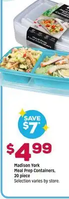 Grocery Outlet Madison York Meal Prep Containers, 20 piece offer