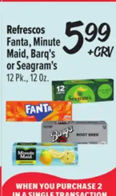 El Super Fanta, Minute Maid, Barq's or Seagram's offer