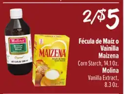 El Super Maizena Corn Starch, 14.1Oz. Molina Vanilla Extract, 8.3Oz offer