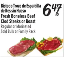 El Super Fresh Boneless Beef Clod Steaks or Roast offer