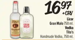 El Super Gran Malo, 750 ml Vodka Tito's Handmade Vodka, 750 ml offer