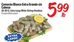 El Super Fresh 26-30 Ct. Extra Large White Shrimp Headless offer