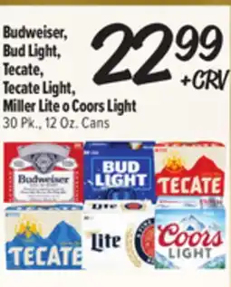 El Super Fresh Budweiser, Bud Light, Tecate, Tecate Light, Miller Lite o Coors Light offer