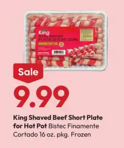 Stater Bros King Shaved Beef Short Plate for Hot Pot offer