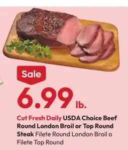 Stater Bros USDA Choice Beef Round London Broil or Top Round Steak offer