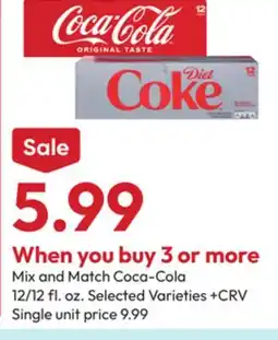 Stater Bros Mix and Match Coca-Cola offer