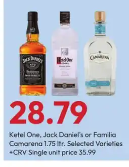 Stater Bros Ketel One, Jack Daniel's or Familia Camarena offer