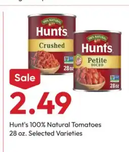 Stater Bros Hunt's 100% Natural Tomatoes offer