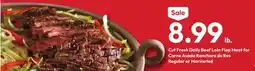 Stater Bros Cut Fresh Daily Beef Loin Flap Meat for Carne Asada Ranchera de Res offer