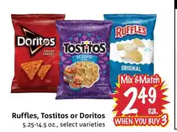 Foodmaxx Ruffles, Tostitos or Doritos offer